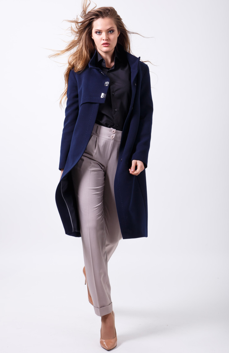 Пальто 2-601/9 Темно-синий