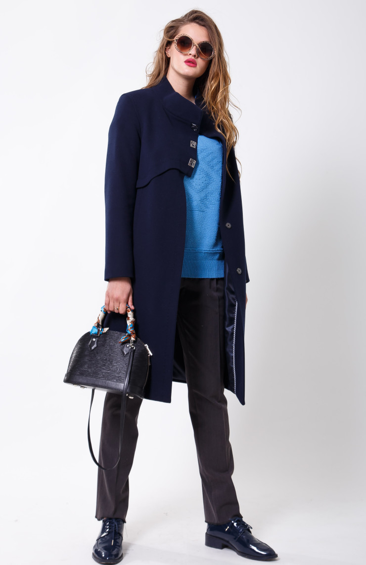 Пальто 2-601/9 Темно-синий