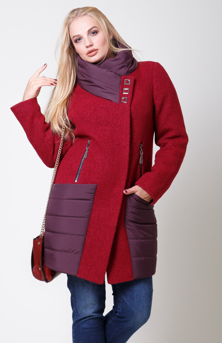 Пальто 2-545Ш Вишневый
