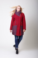 Пальто 2-545Ш Вишневый