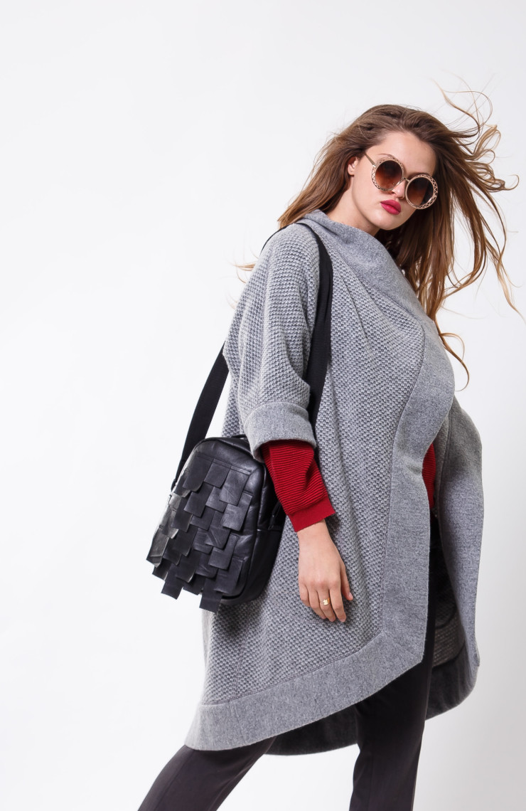 Пальто S-308 Светло-серый