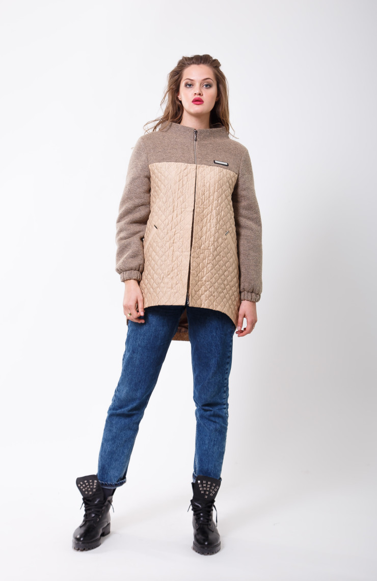 Пальто S-2095 Бежевый