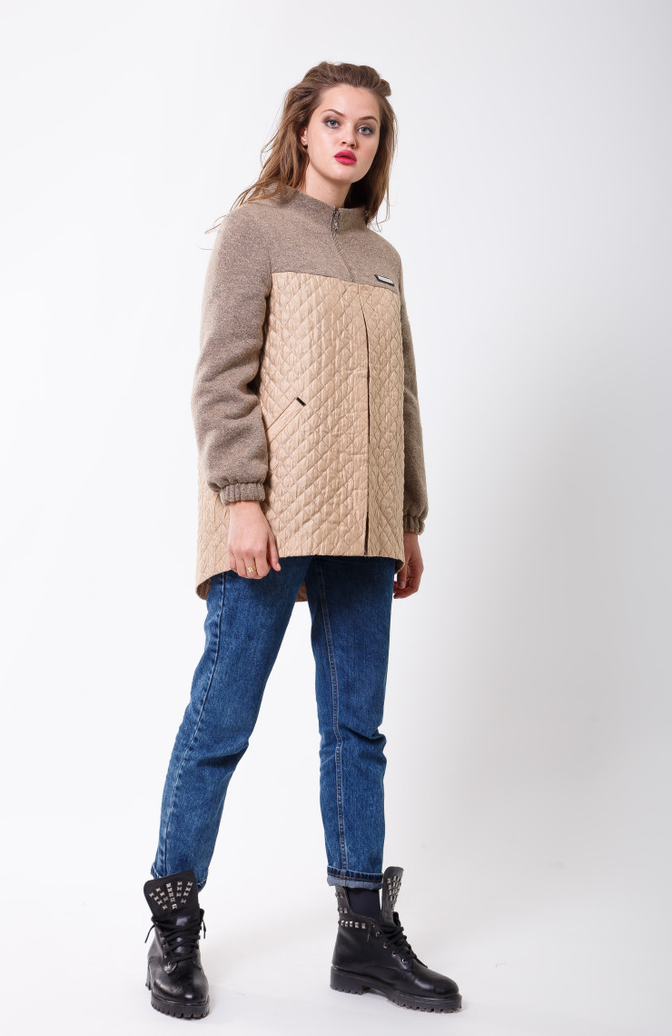 Пальто S-2095 Бежевый