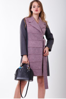 Пальто S-2101 Меланж розовый