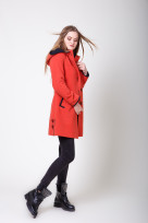 Пальто 2-323 Червоное зол.+ океан