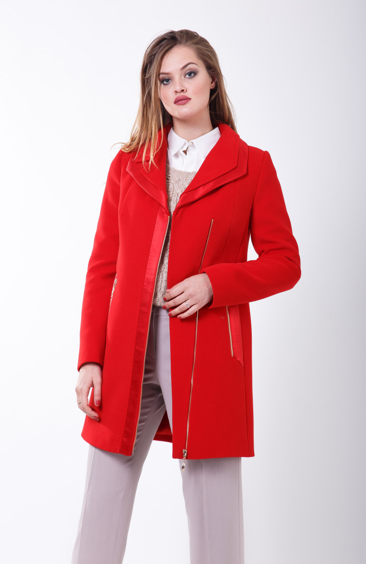 Пальто S-2111 Красный