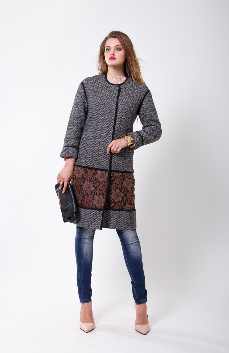 Пальто S-2408/1 Серый