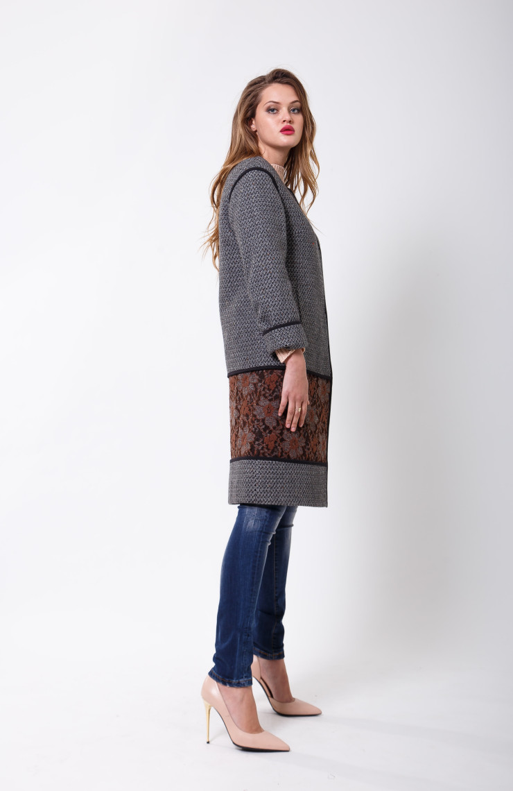 Пальто S-2408/1 Серый