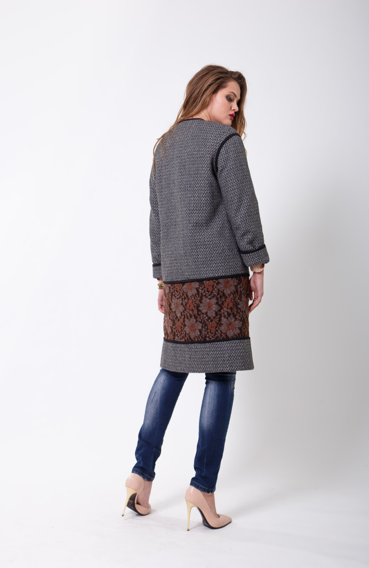 Пальто S-2408/1 Серый