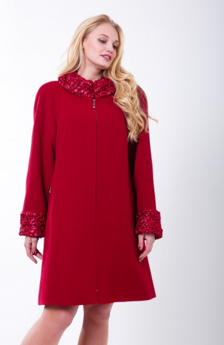 Пальто 2-313/9 Вишневый