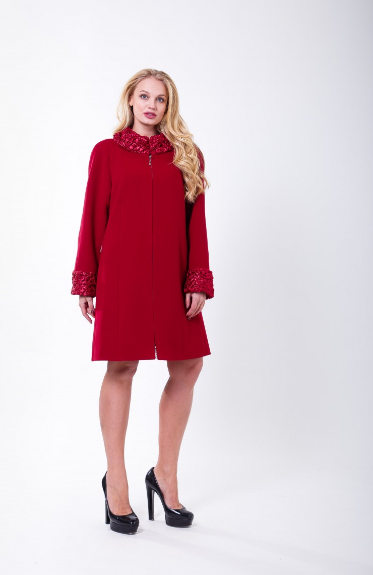 Пальто 2-313/9 Вишневый