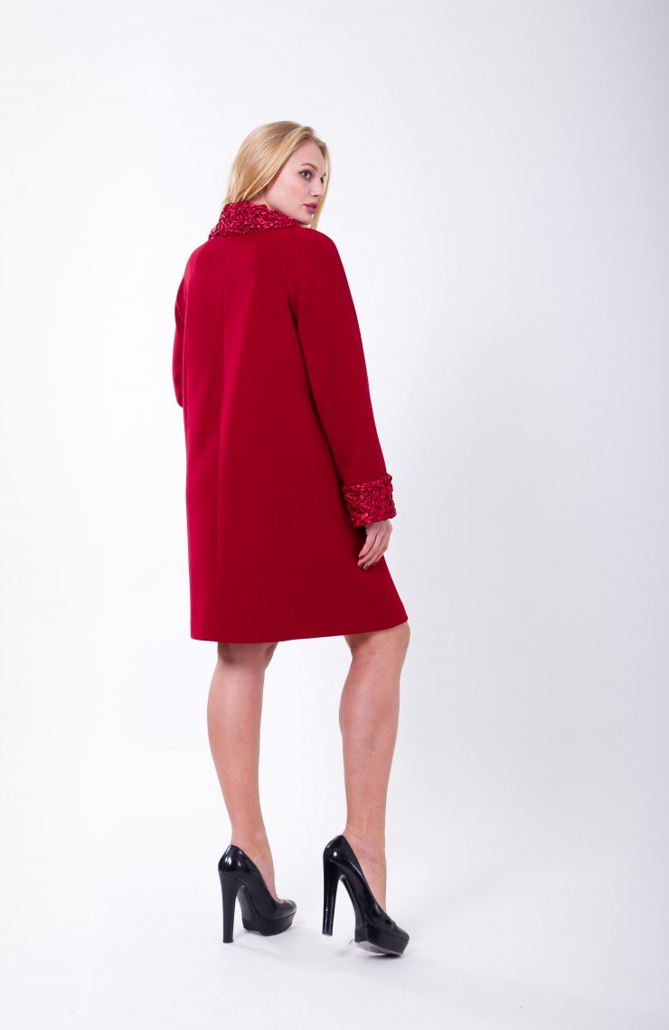 Пальто 2-313/9 Вишневый