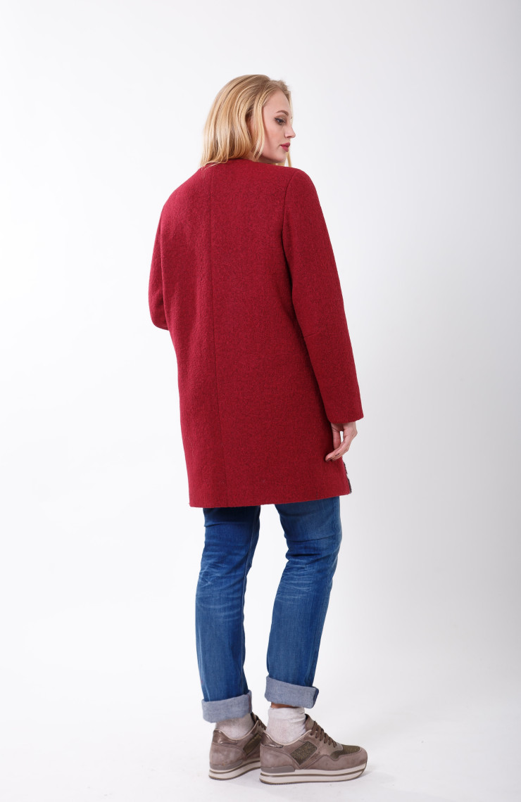 Пальто S-2118 Вишневый