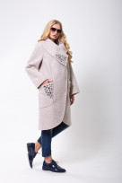 Пальто 2-579L Светло-серый