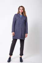 Пальто 2-504 Серо-розовый