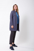 Пальто 2-504 Серо-розовый