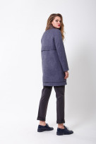 Пальто 2-504 Серо-розовый