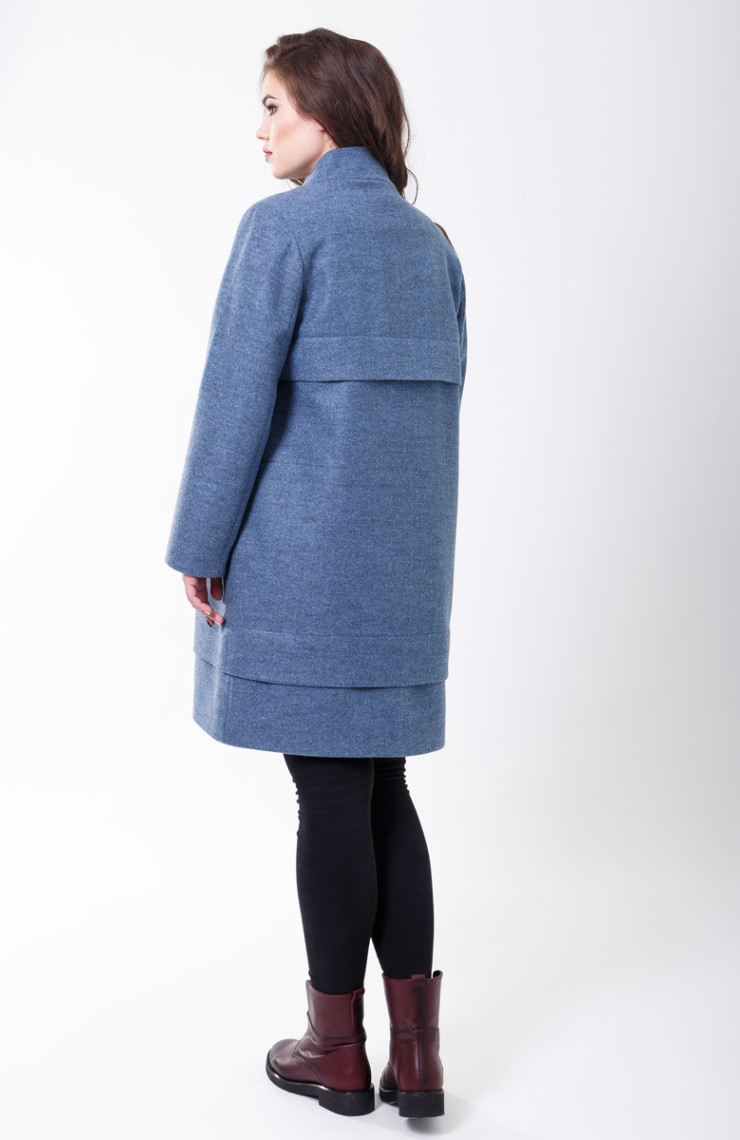 Пальто 2-504 Серо-голубой