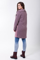 Пальто 2-493L Розовый лед