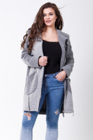 Пальто 2-493L Светло-серый