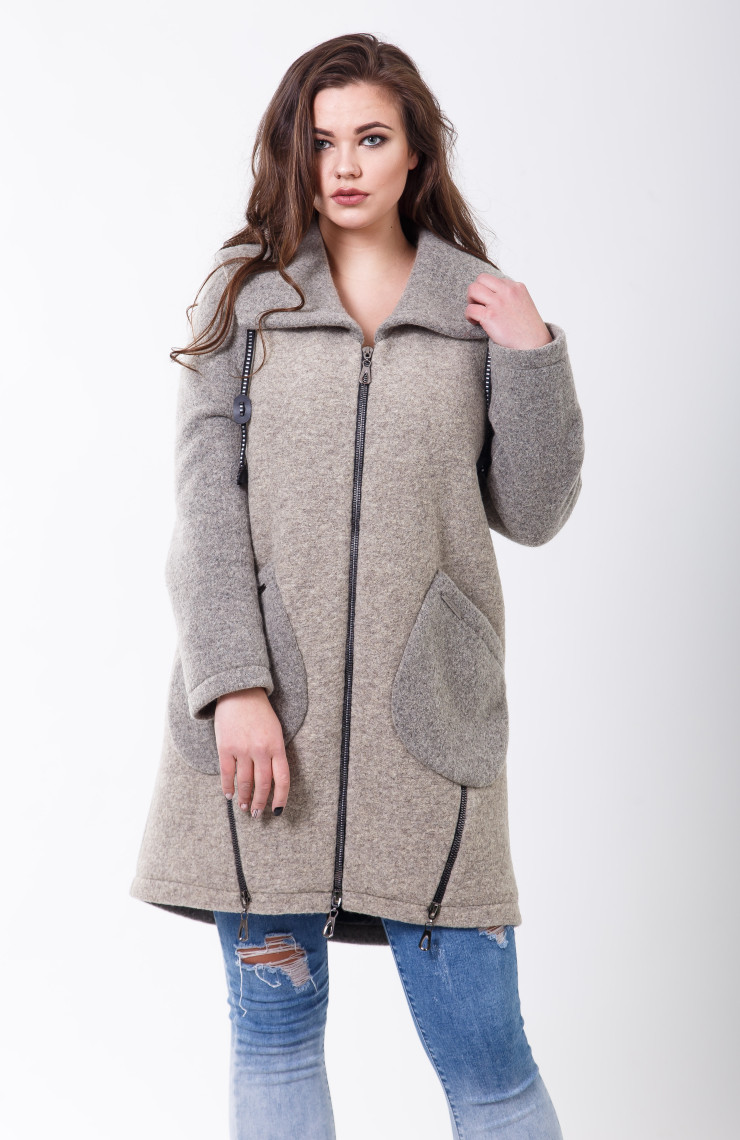 Пальто 2-493L Фисташковый