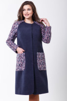 Пальто 2-598 Темно-синий