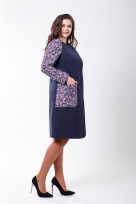 Пальто 2-598 Темно-синий