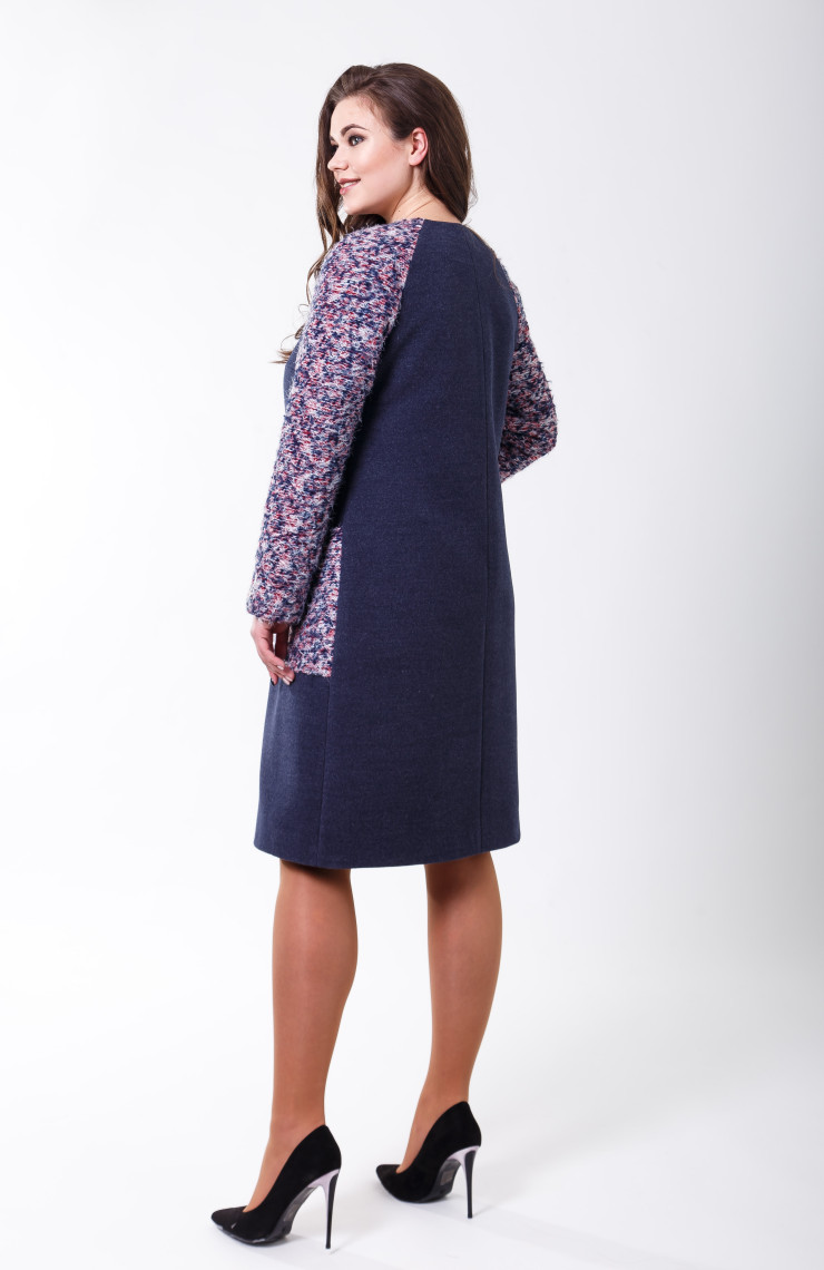 Пальто 2-598 Темно-синий
