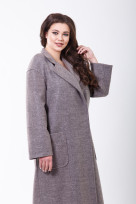 Пальто 2-456 Серо-розовый