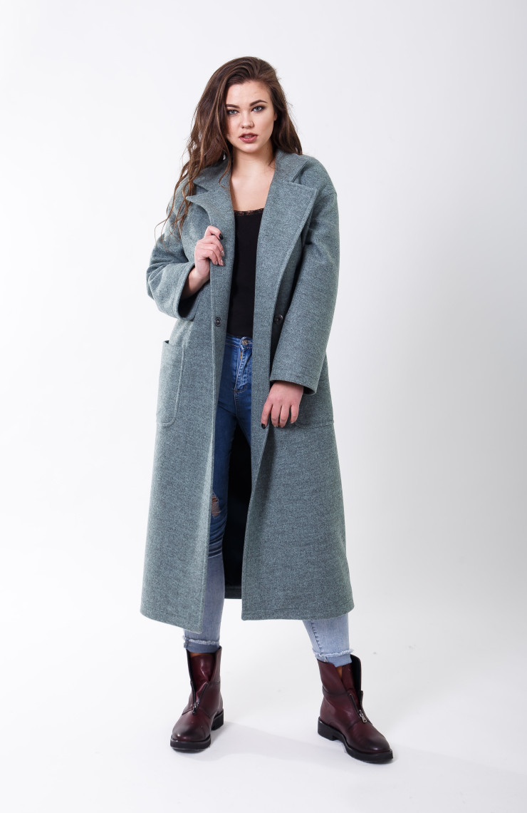 Пальто 2-456 Морской