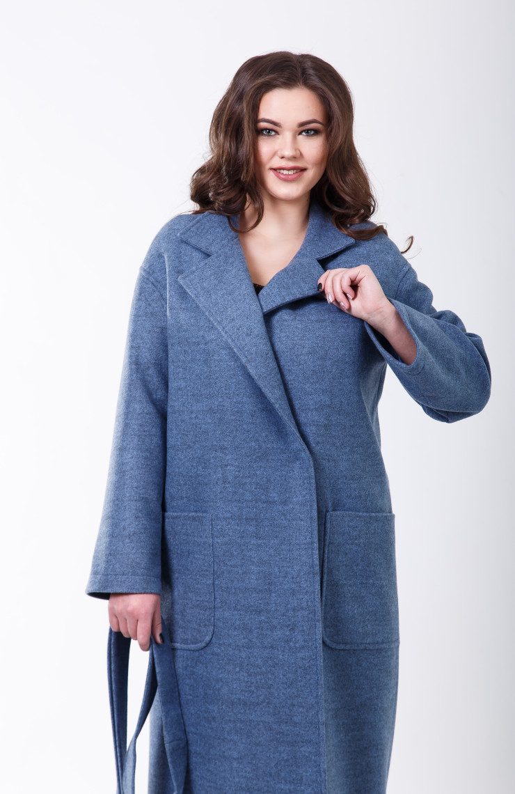 Пальто 2-456 Серо-голубой