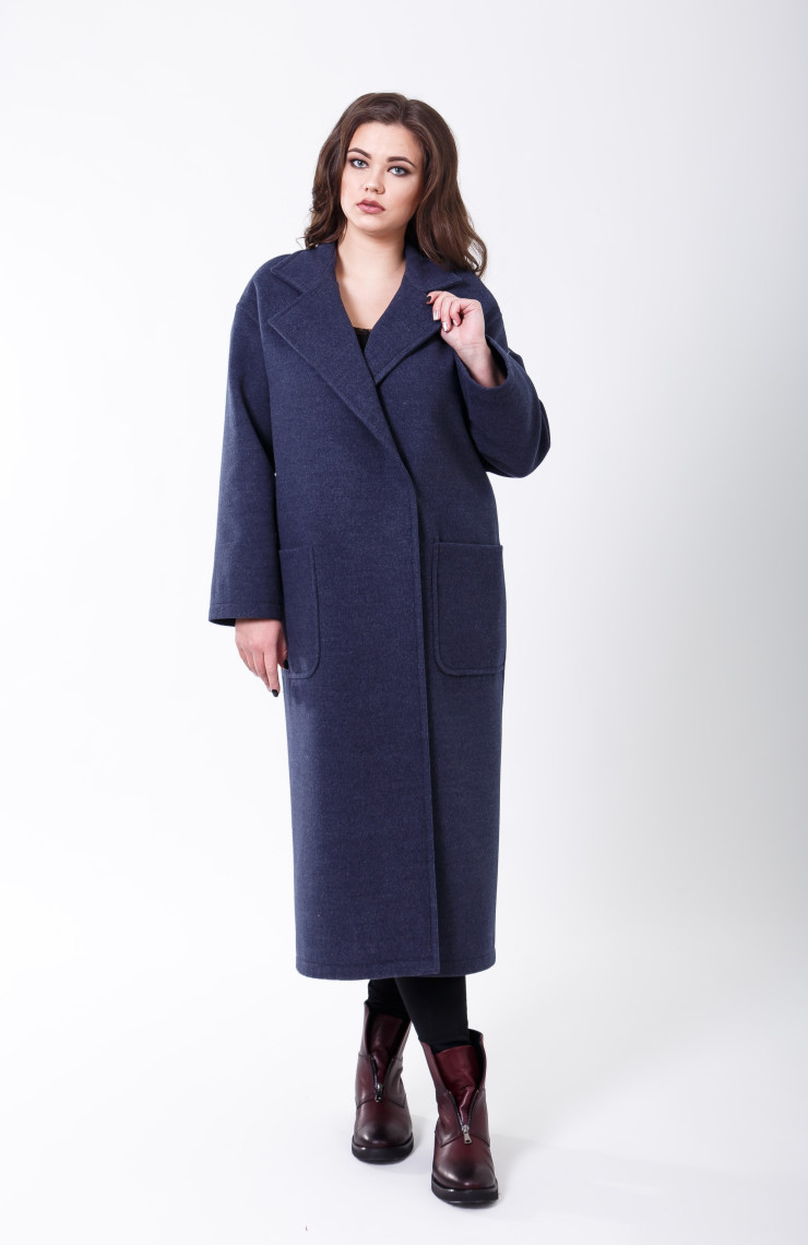 Пальто 2-456 Темно-синий
