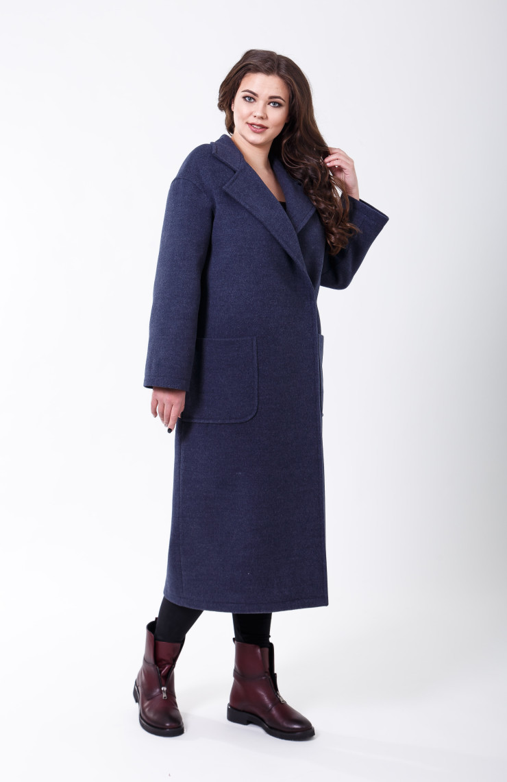 Пальто 2-456 Темно-синий