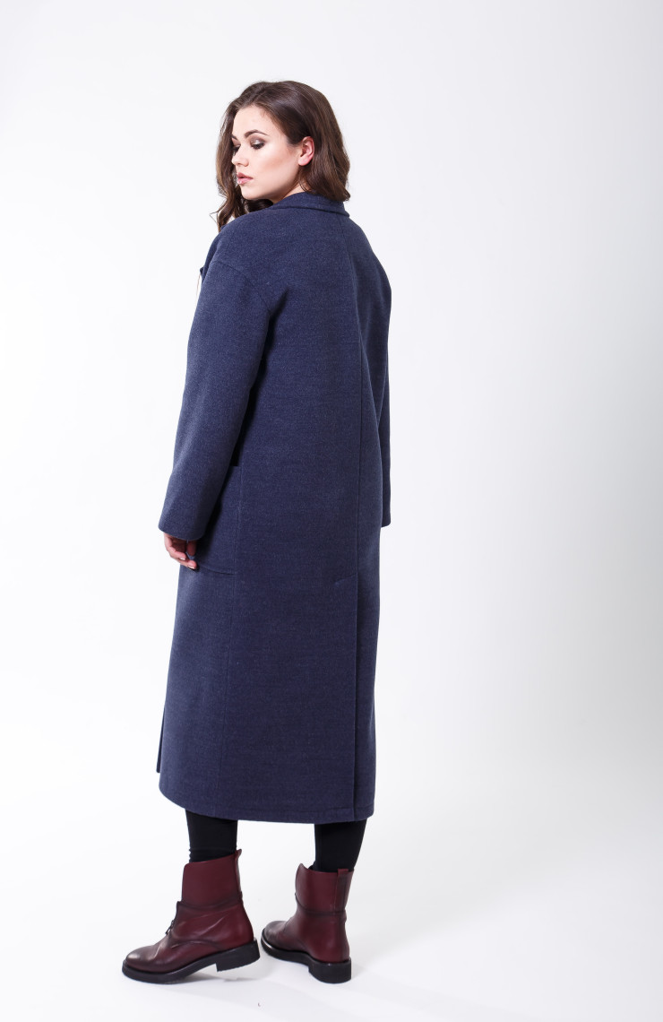 Пальто 2-456 Темно-синий
