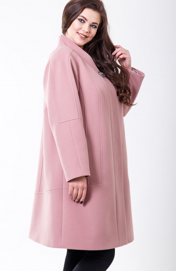 Пальто 2-508/9 Дымчато розовый