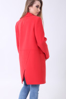 Пальто 2-507/9 Красно-кораловый