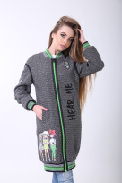 Бомбер 2-512G Серый меланж