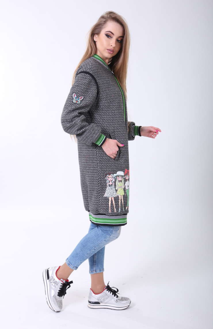 Бомбер 2-512G Серый меланж