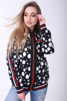 Пальто 2-509/1 Черный горох