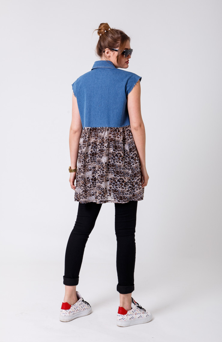 Рубашка S-3002 Леопард