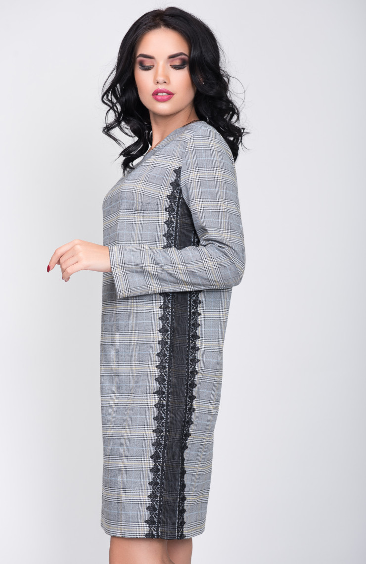 Платье S-9016 Серо-голубой