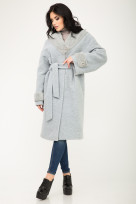 Пальто S-119 Серо-голубой