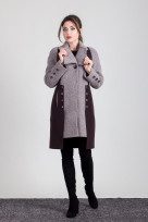 Пальто S-2008 Дымчато коричневый