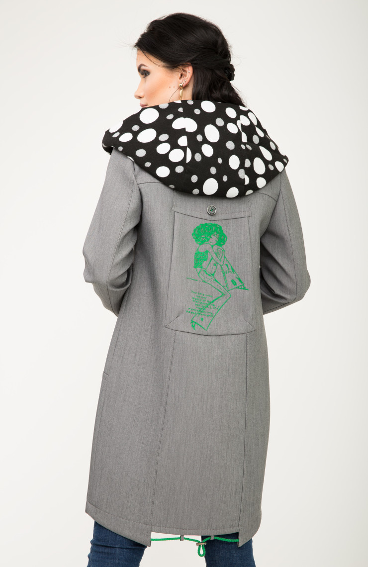 Пальто S-2028 Стальной