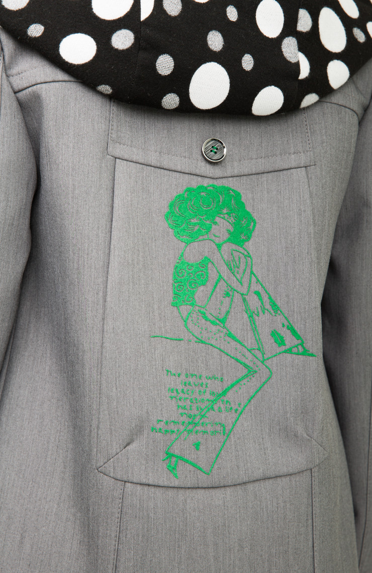 Пальто S-2028 Стальной