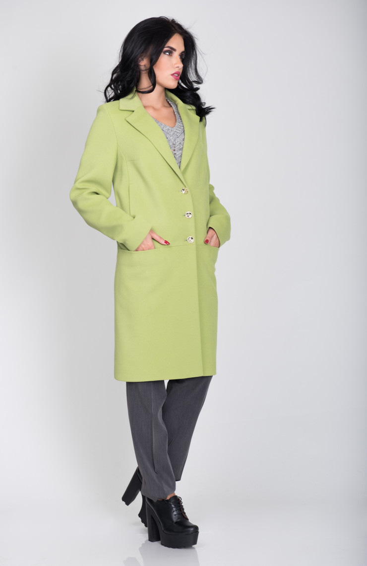 Пальто S-2032 Зеленое яблоко