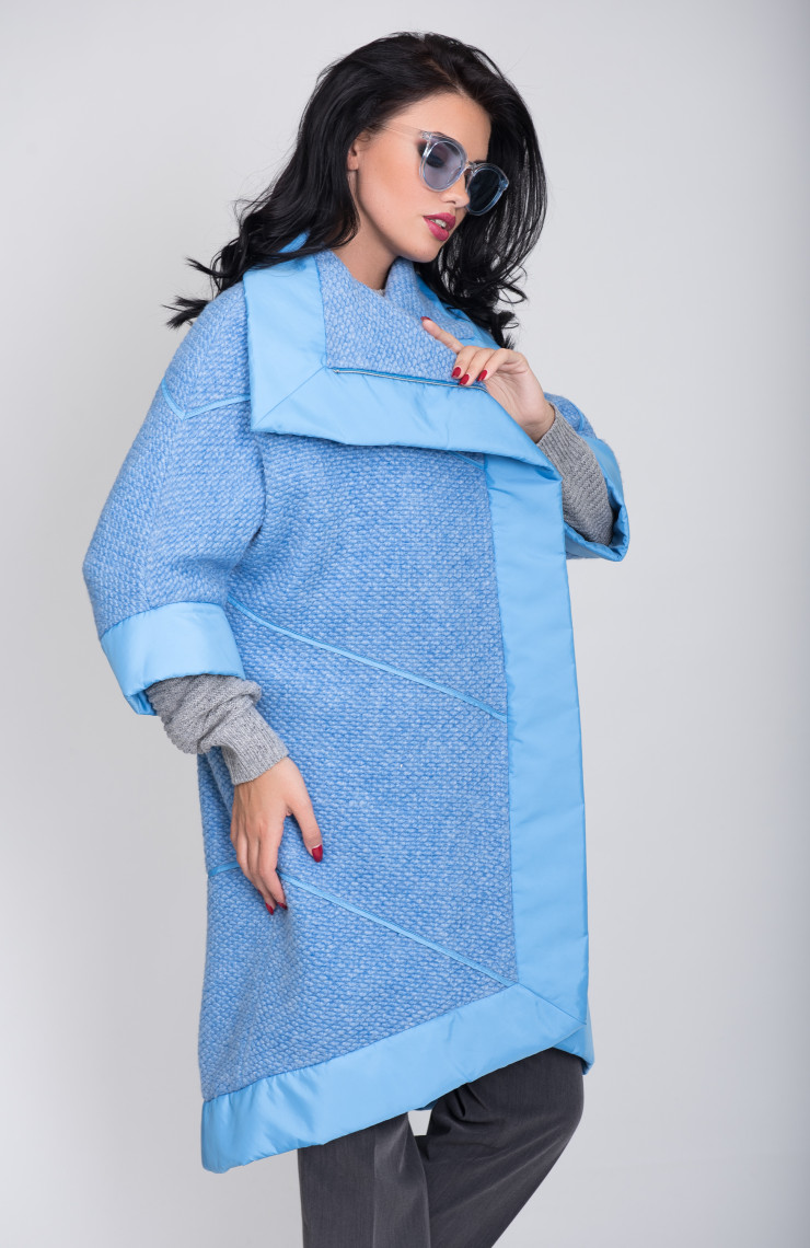 Пальто S-2051L Небесно-голубой