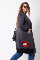 Пальто S-2094 Темно-серый