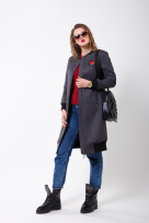 Пальто S-2094 Темно-серый