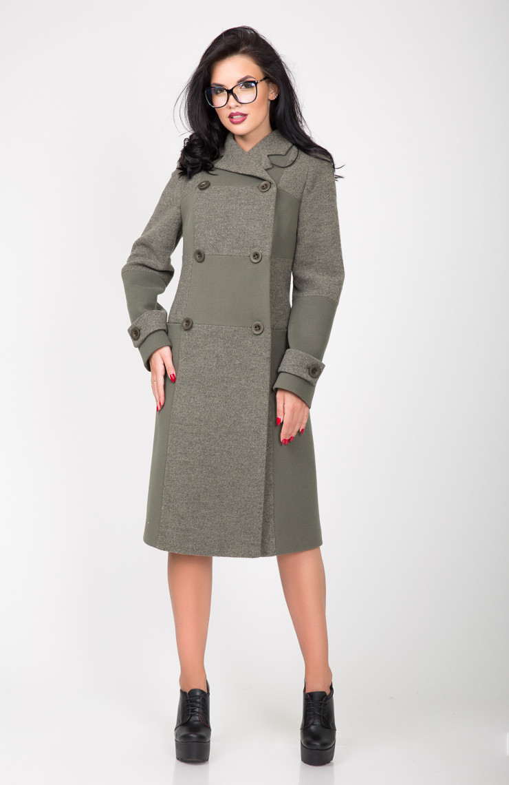Пальто S-2131 Зеленый чай